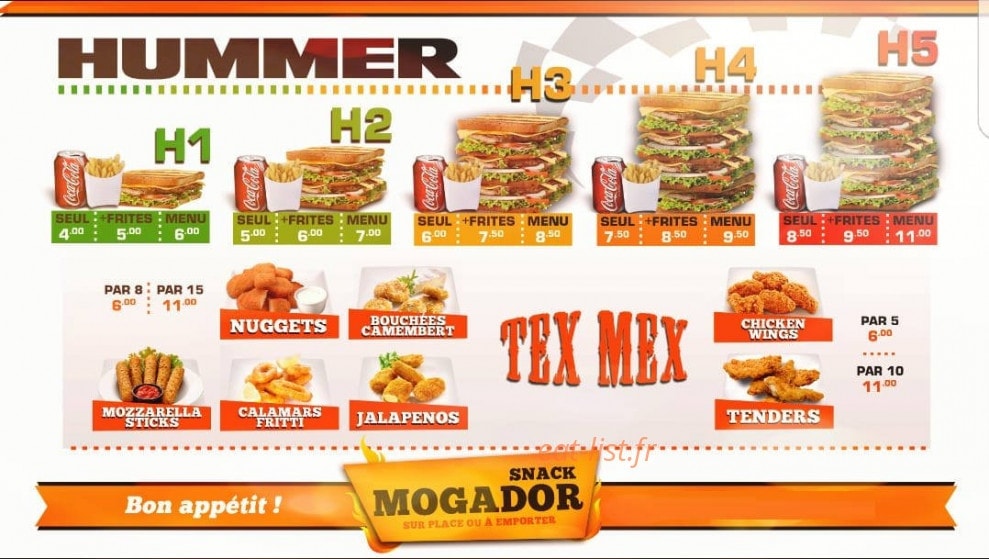 Snack mogador — carte page 3