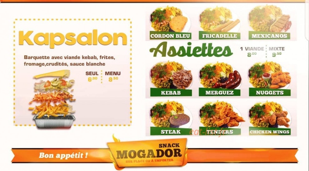Snack mogador — carte page 6