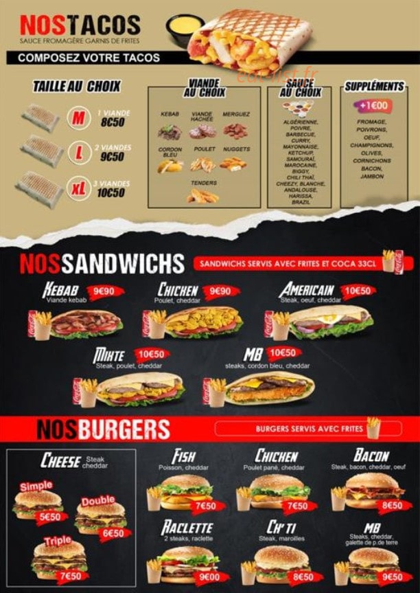 MB Pizza — carte page 3