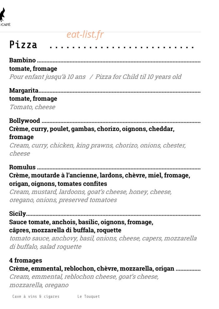 Jean's Cafe — carte page 8
