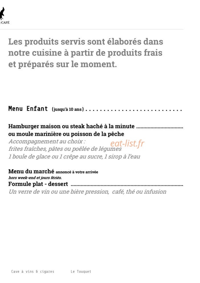 Jean's Cafe — carte page 2