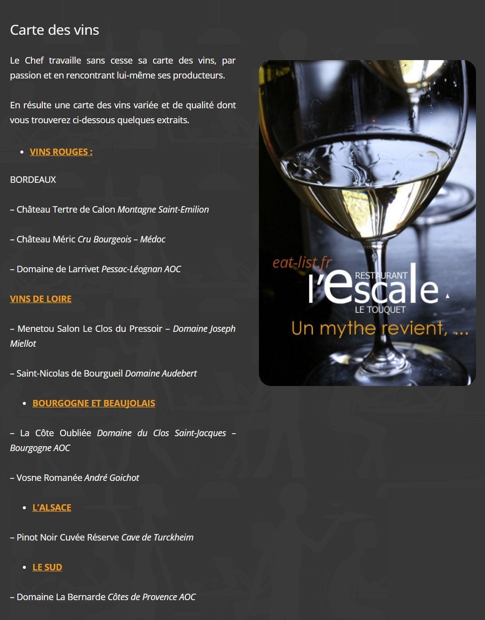 L'Escale — carte page 2