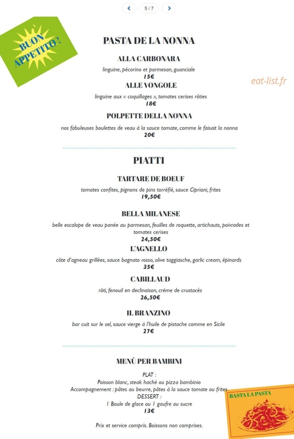 La Nonna — carte page 3