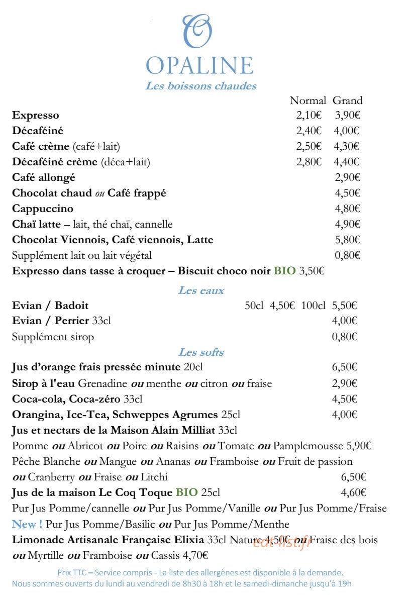 Opaline — carte page 6