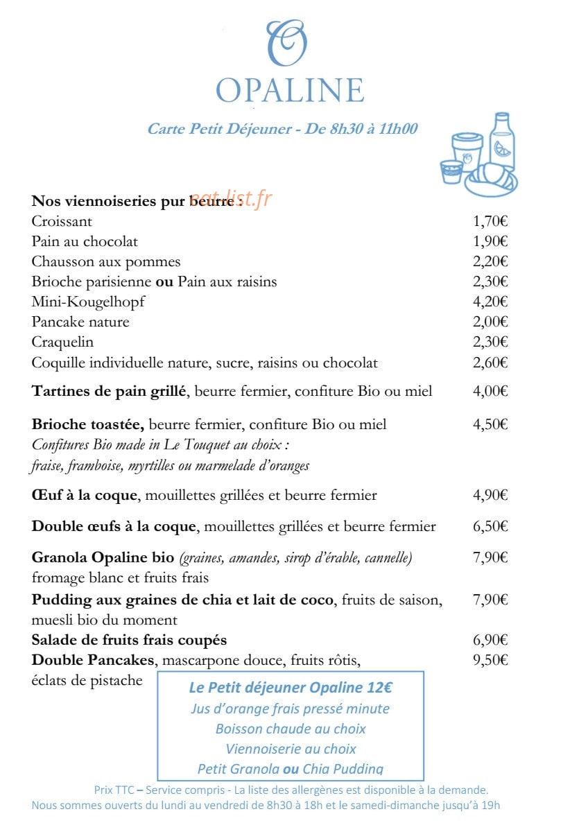 Opaline — carte page 1