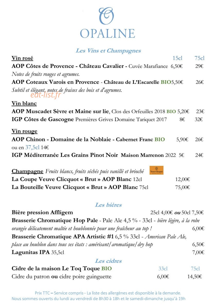 Opaline — carte page 7