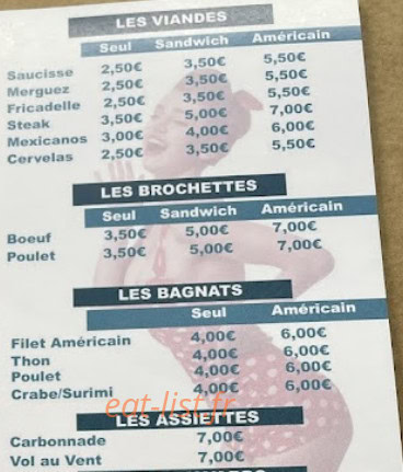 Friterie 14's Diner — carte page 4