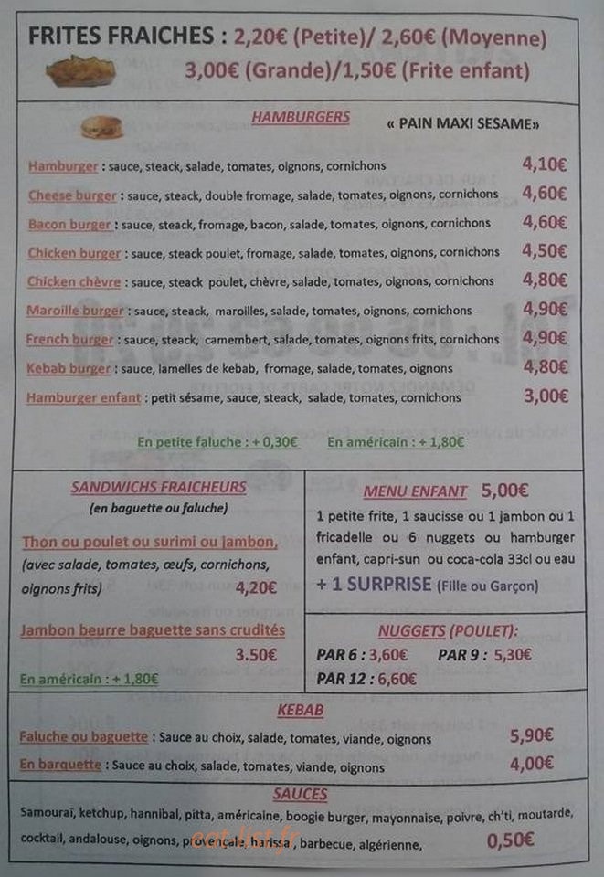 Chez Sandrine — carte page 2