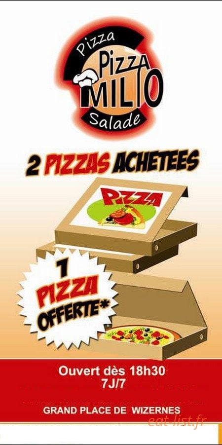 Pizza Milio — carte page 1
