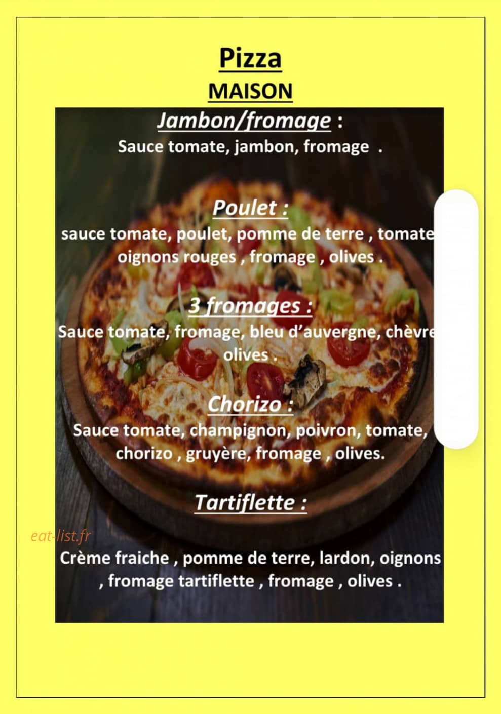 Sandwicherie Blendecquoise — carte page 1