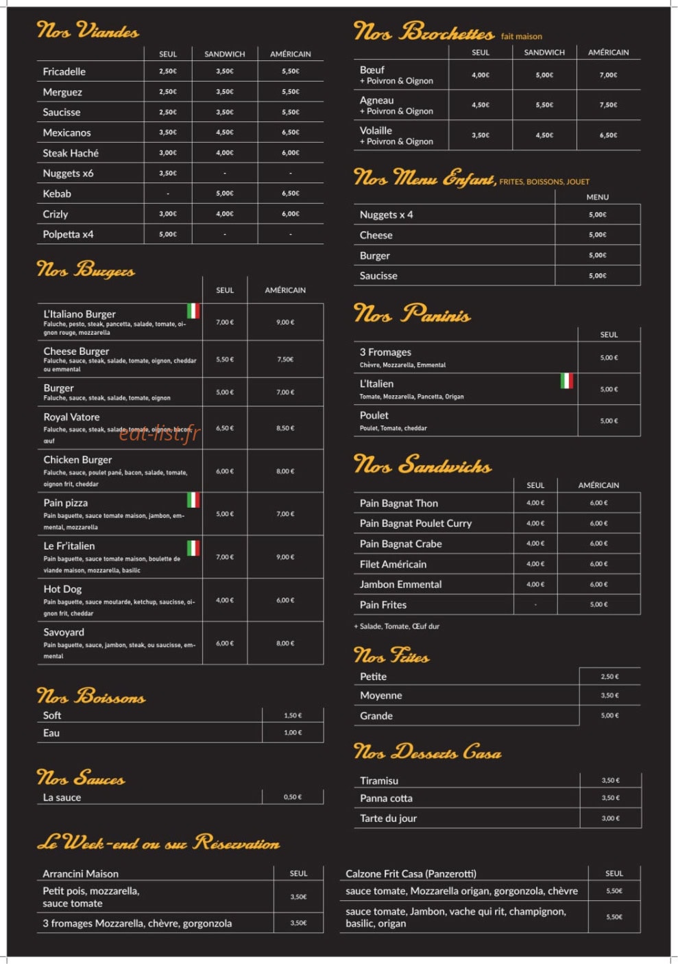 La Fr’italienne — carte page 1