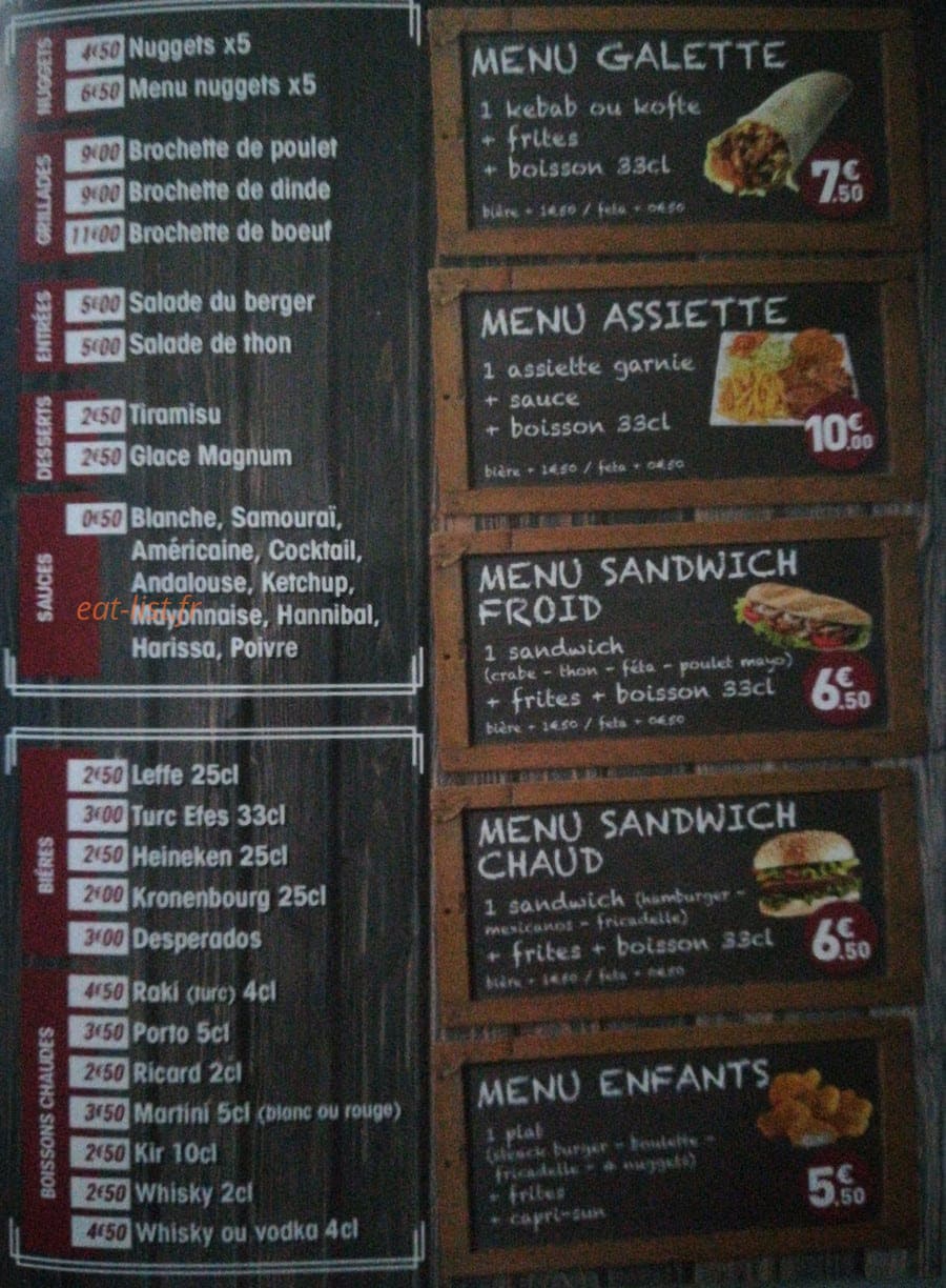 Cappadoce Grill — carte page 2