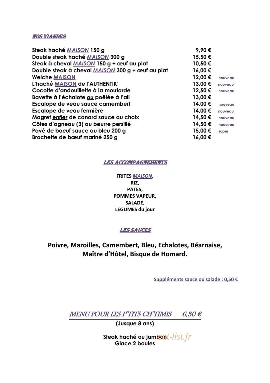 L'Authentik'Café — carte page 2