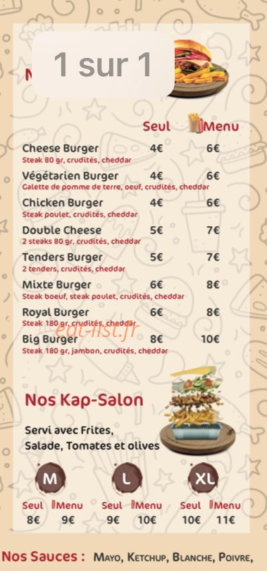 O’My Tacos — carte page 2