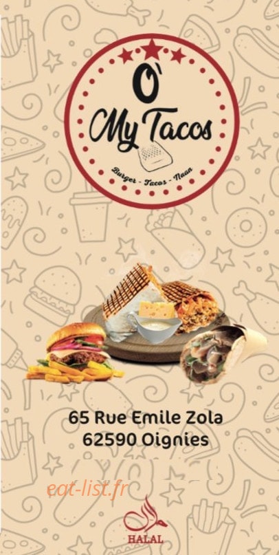 O’My Tacos — carte page 1