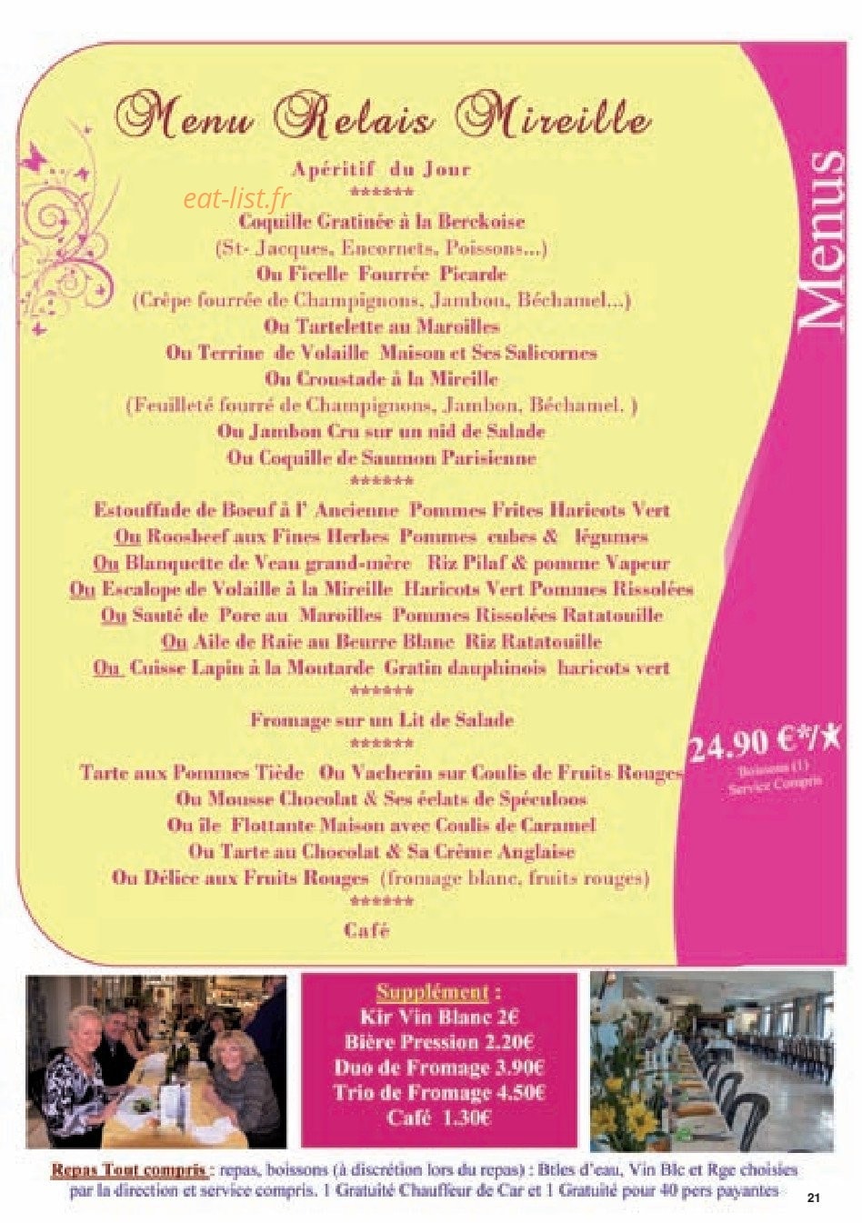 Chez Mireille — carte page 5