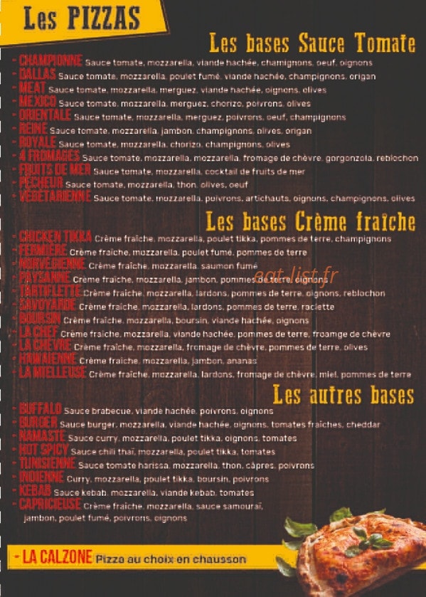 Chicken food — carte page 2