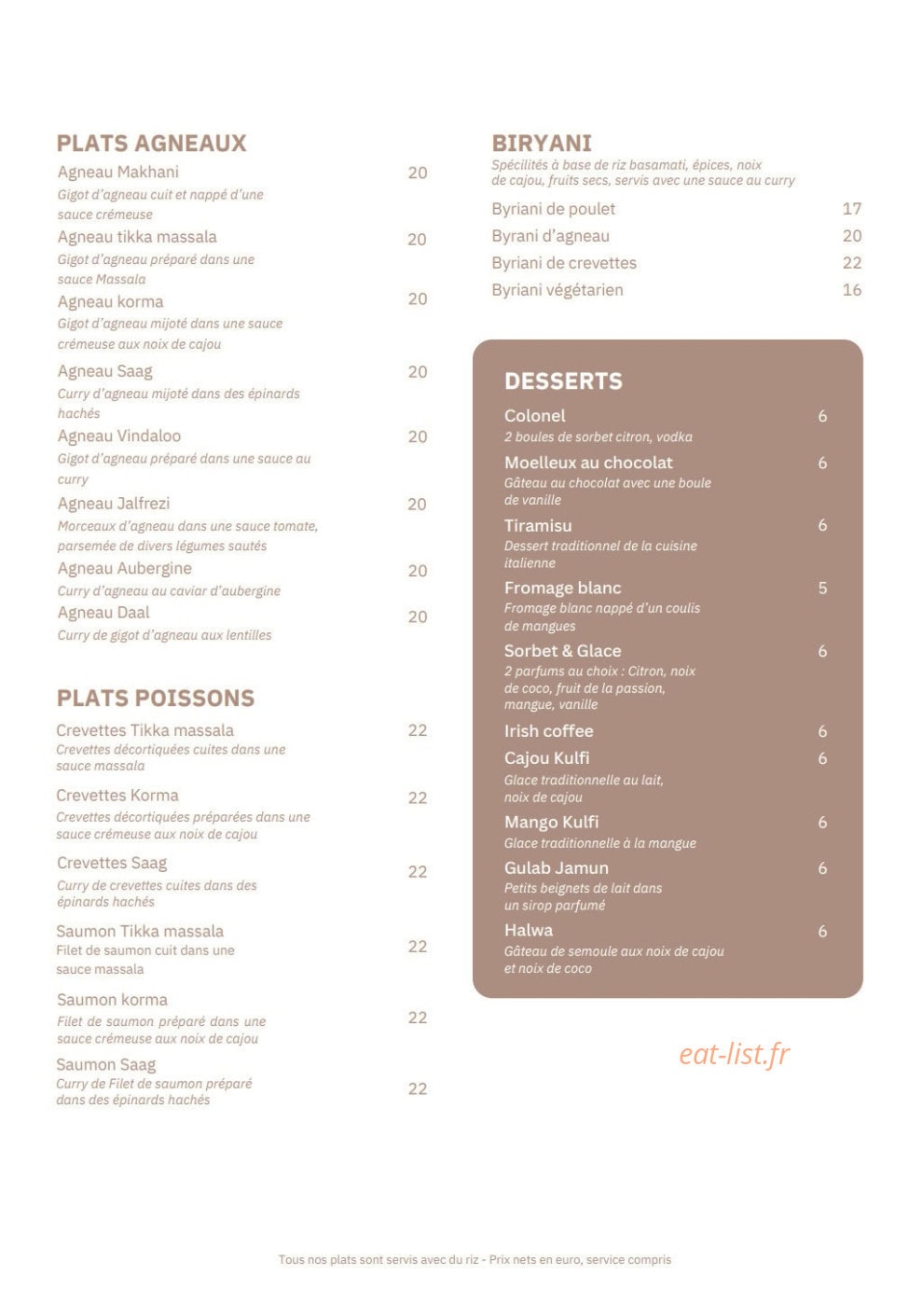 Dhamaka — carte page 2