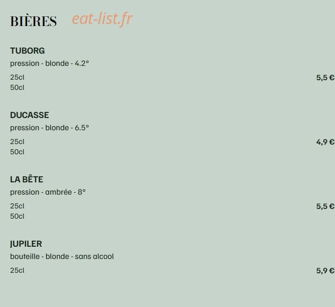 L’Atelier de Zadig — carte page 6