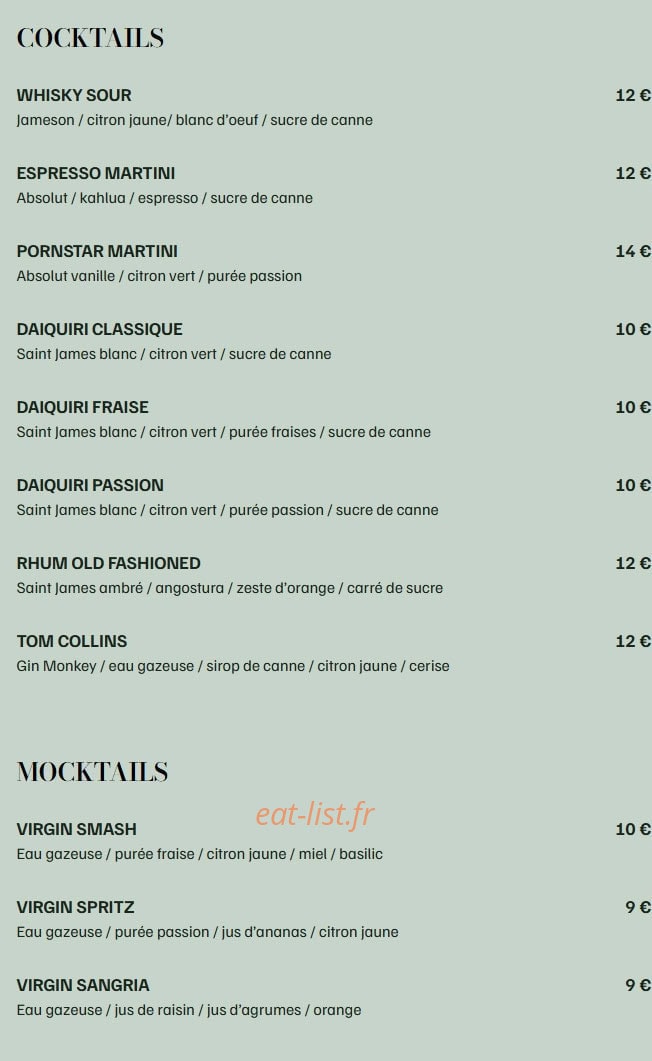 L’Atelier de Zadig — carte page 4