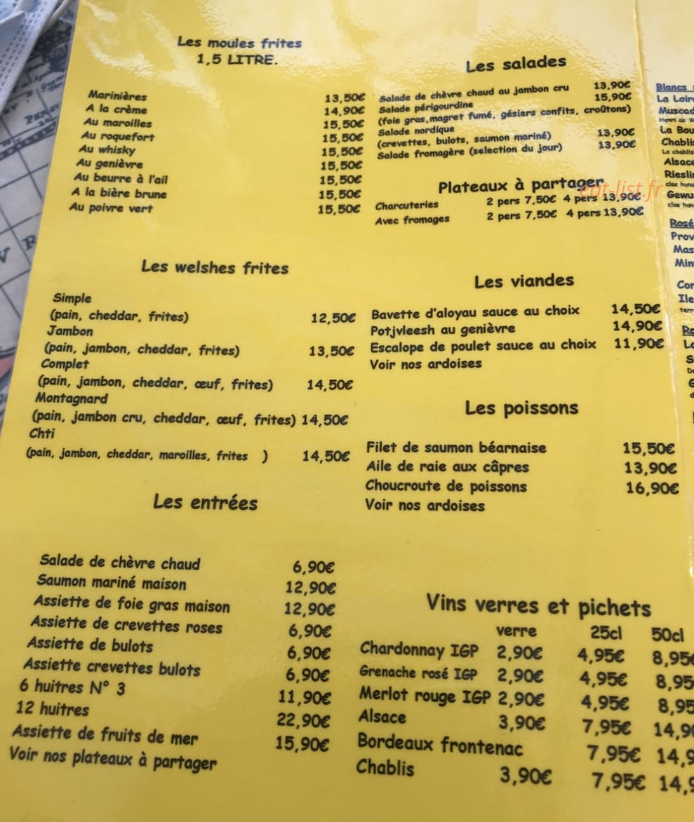 La Croisiere — carte page 1