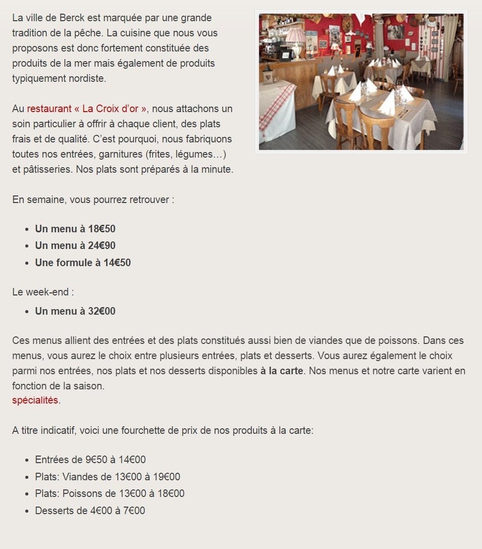 La Croix d'or — carte page 1
