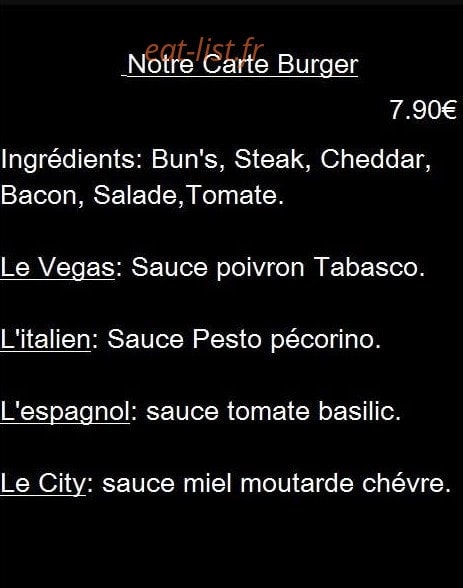Le City Grill — carte page 3