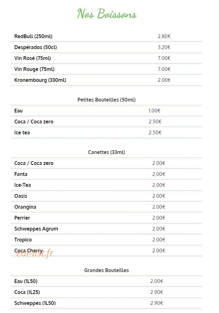 Le Coin des Pizzas — carte page 6