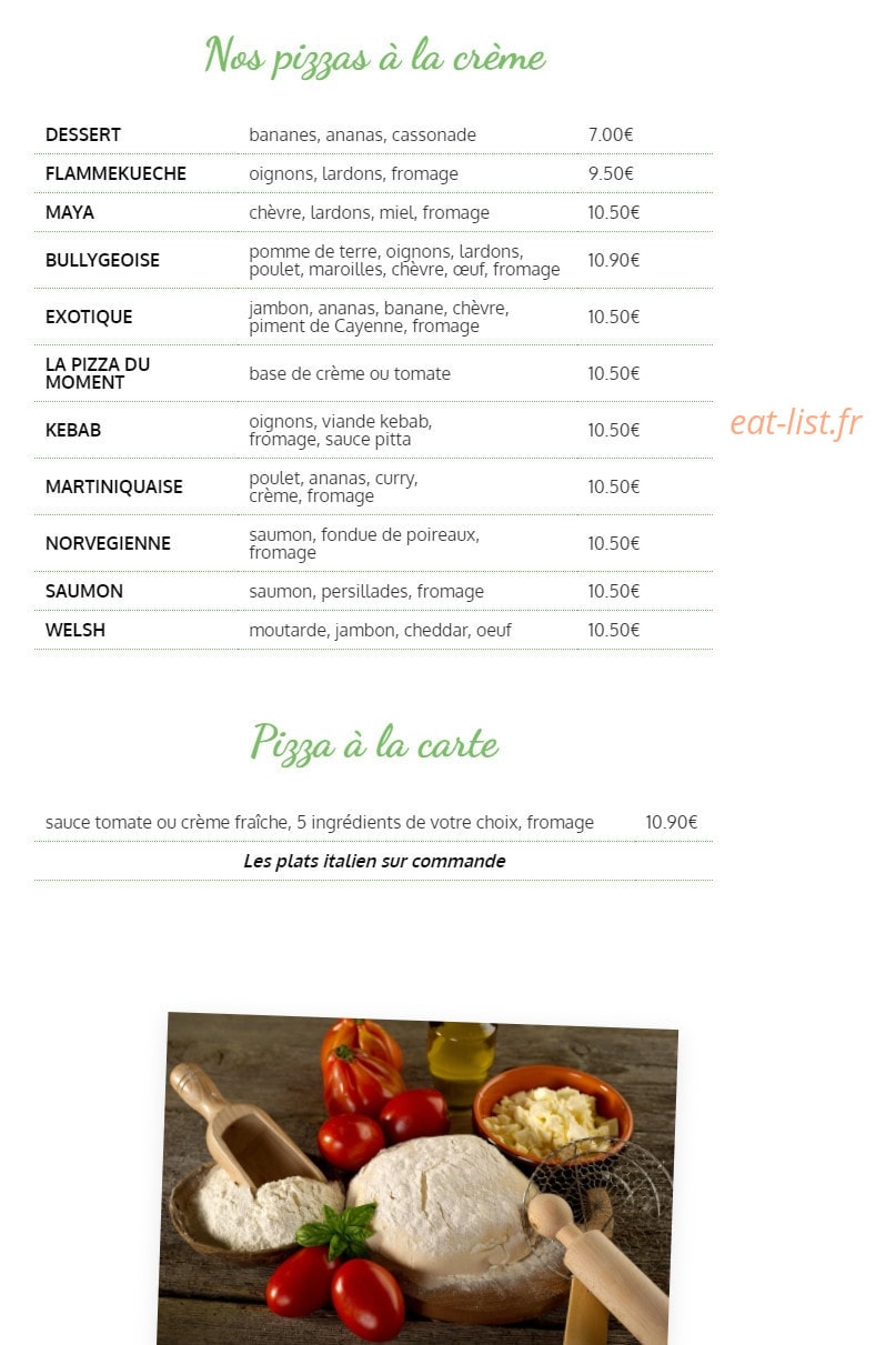 Le Coin des Pizzas — carte page 2