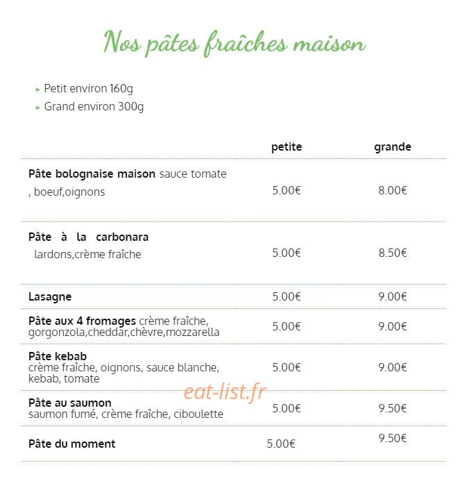 Le Coin des Pizzas — carte page 4