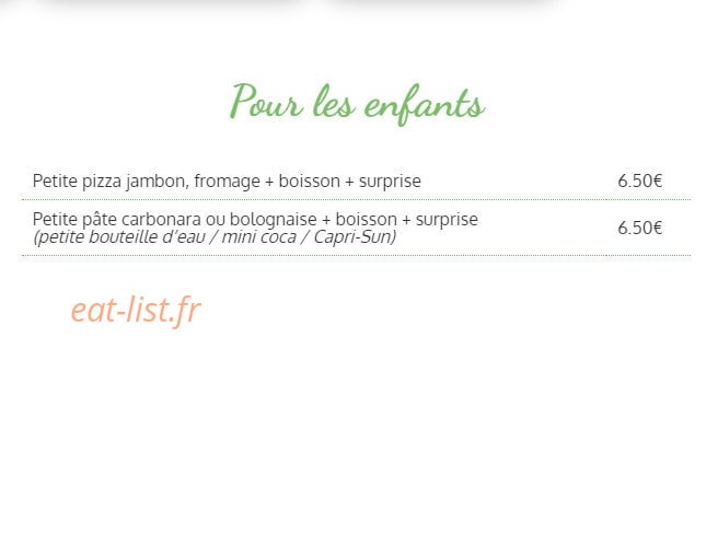 Le Coin des Pizzas — carte page 5
