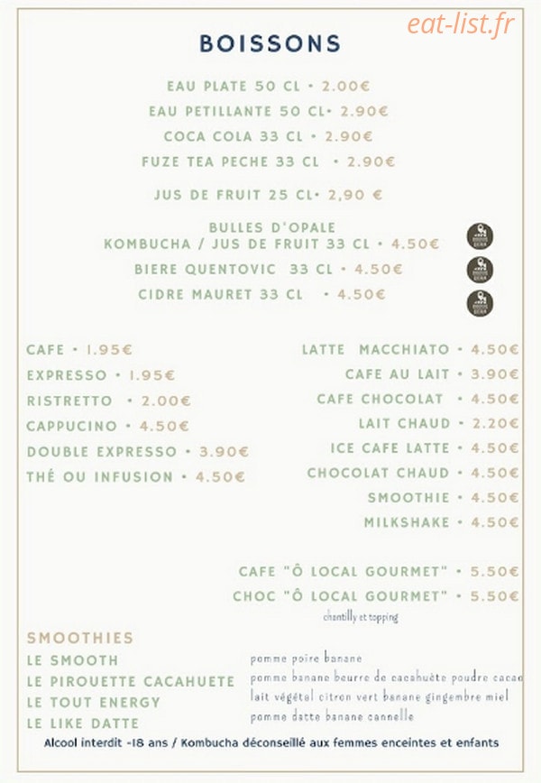 Ô Local — carte page 3