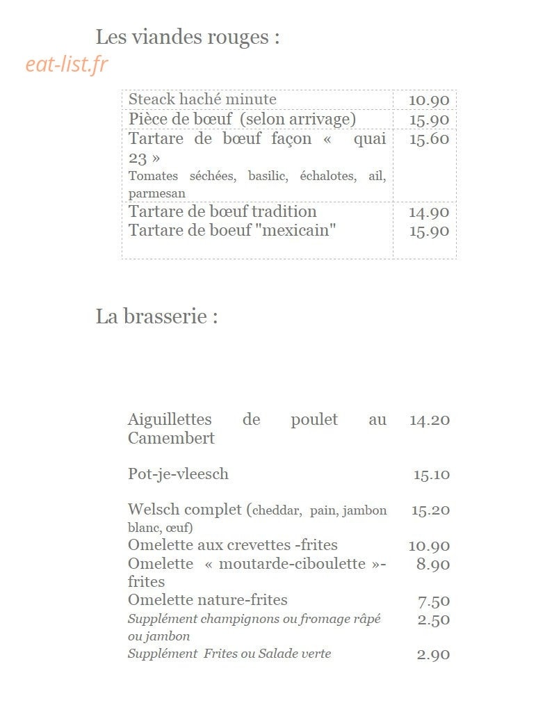 Quai 23 — carte page 2