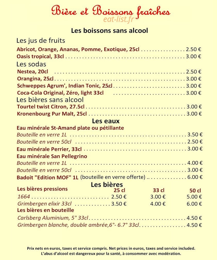 La Maison du Chef — carte page 3