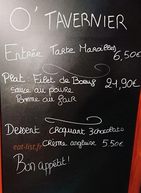 O'Tavernier — carte page 1