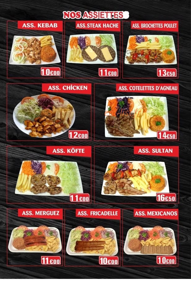 Sultan Kebab — carte page 3