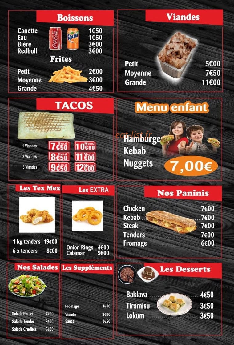 Sultan Kebab — carte page 4