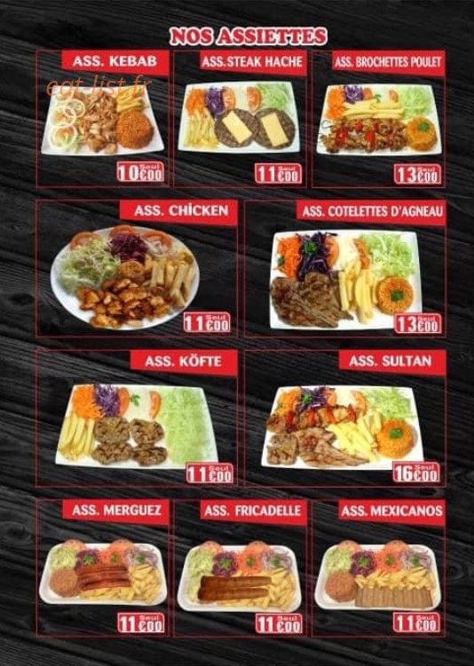 Sultan Kebab — carte page 3