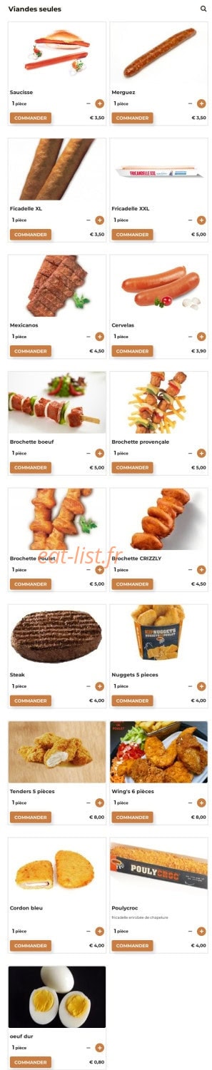 Friterie Barlin o'bon coin — carte page 5