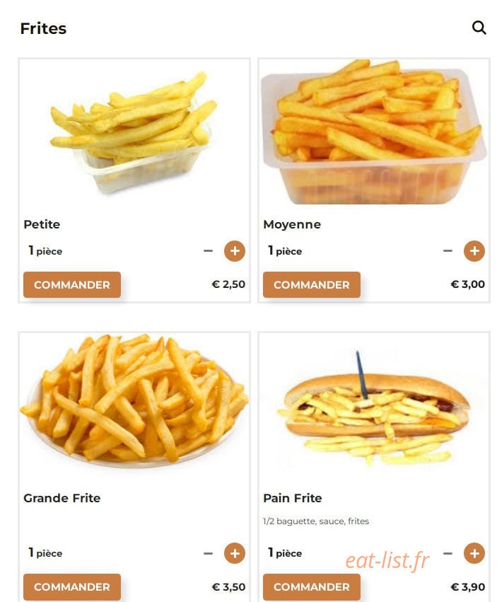Friterie Barlin o'bon coin — carte page 9