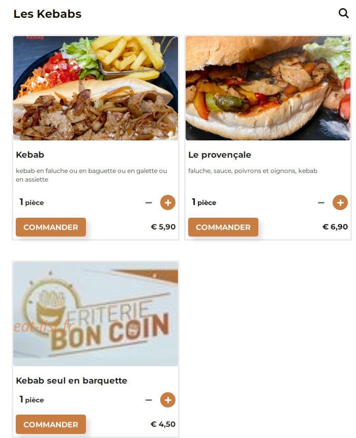 Friterie Barlin o'bon coin — carte page 4