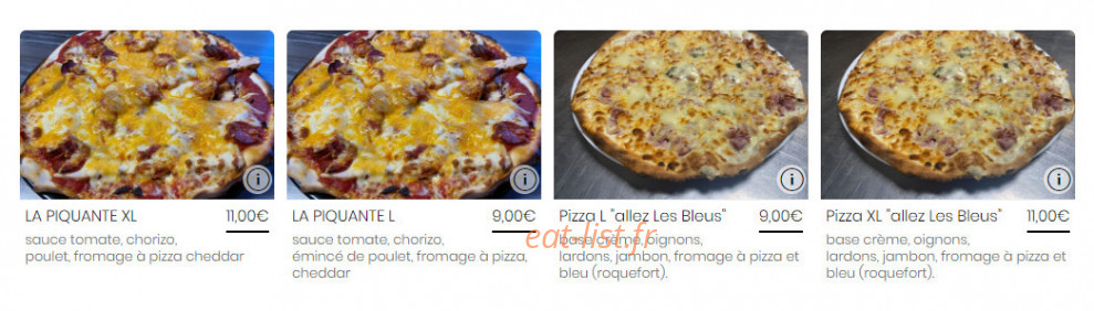 Pizzeria barlinoise — carte page 8