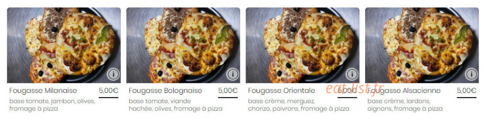 Pizzeria barlinoise — carte page 9