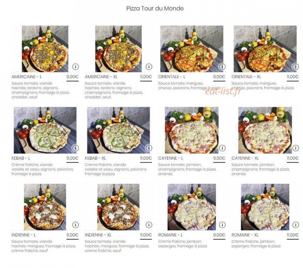 Pizzeria barlinoise — carte page 5