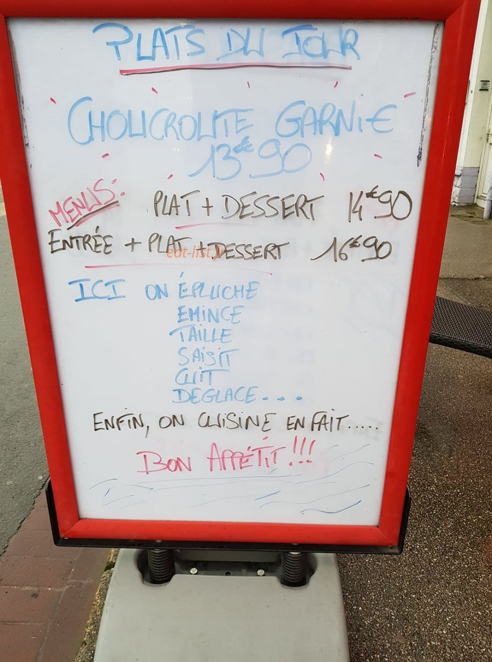 Brasserie de la Canche — carte page 1