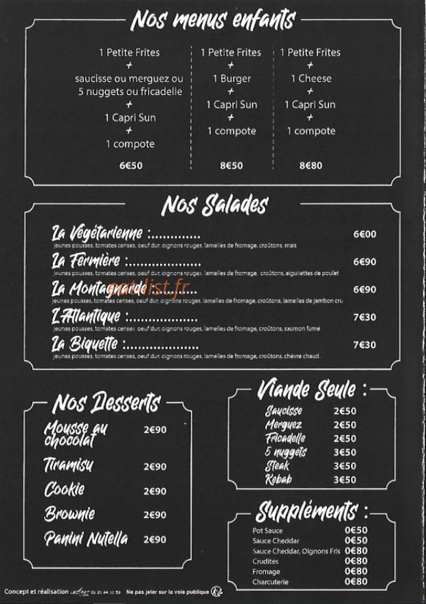 Home Burgers — carte page 2