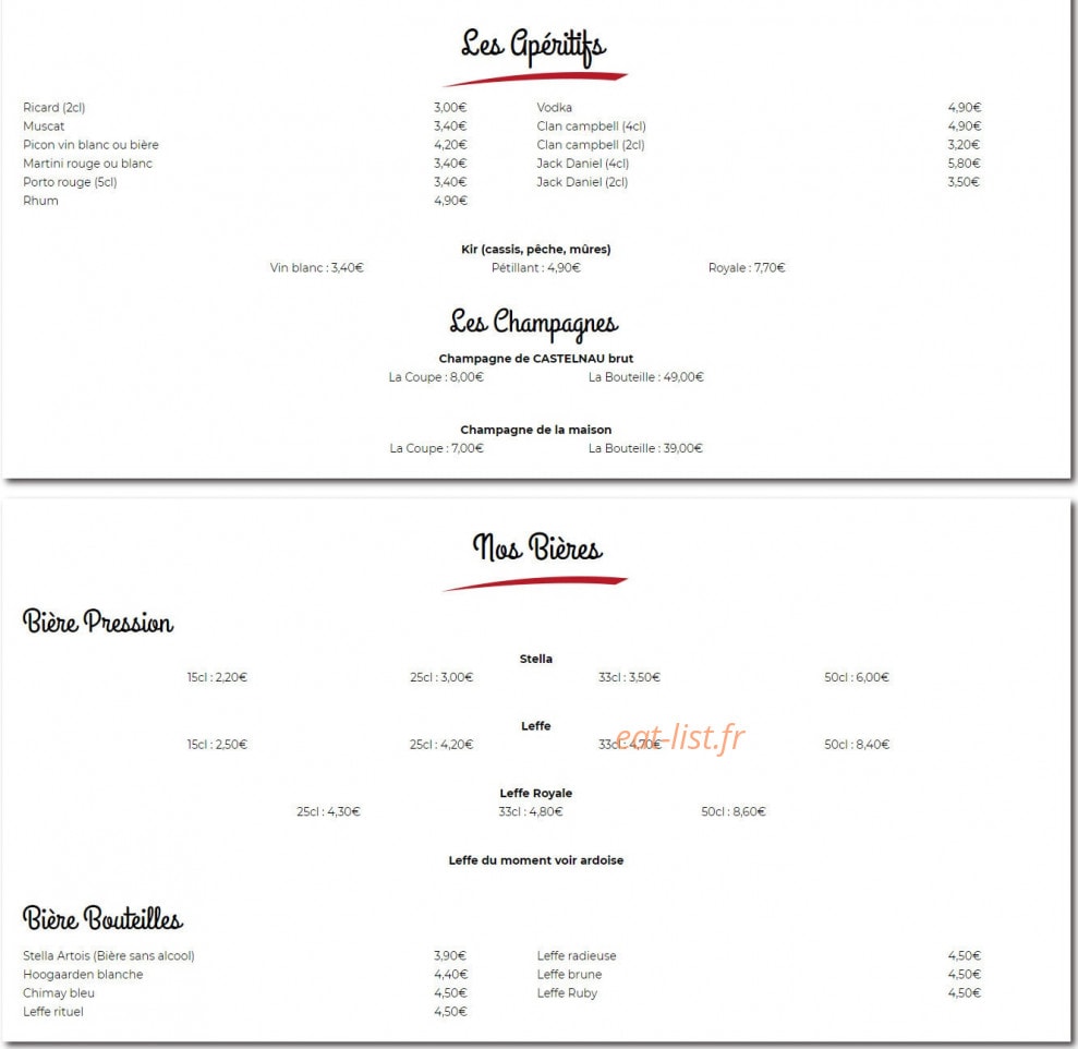 Le Bistrot Gourmand — carte page 5