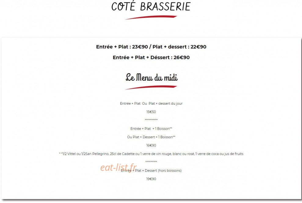Le Bistrot Gourmand — carte page 3