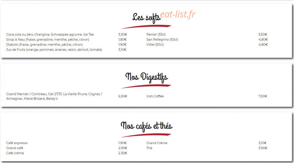Le Bistrot Gourmand — carte page 6