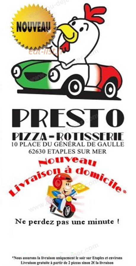 Presto — carte page 1